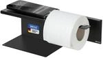 WENKO Turbo-Loc Toilettenpapierhalter mit Ablage Mod. Lizan, aus Stahl,