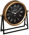 Atmosphera &ndash; Standuhr Luca &ndash; Metall &ndash; Schwarz & Gold 26 x 26 cm