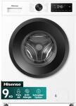 Hisense WF1I9042BWP Waschmische mit Dampffunktion, 9kg, 1400 U/Min, 15 Programme, TFT