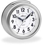Atlanta Quarzwecker ohne Ticken Analog Licht Snooze Zahlen - 1584 (Silber)