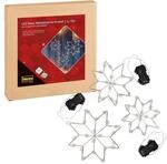 Idena 31810 - LED Deko Sterne mit integrierter Lichterkette in Warmwei&szlig;, 3er Set