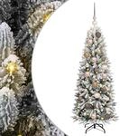vidaXL K&uuml;nstlicher Weihnachtsbaum mit 150 LEDs mit St&auml;nder Wei&szlig; 120 cm,...