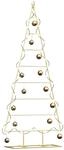 vidaXL Metall Weihnachtsbaum Gold 150 cm Pulverbeschichteter Stahl, Moderner