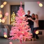 Gravidus k&uuml;nstlicher Weihnachtsbaum pink 150 cm mit stabilem Metallst&auml;nder aus
