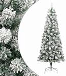 vidaXL K&uuml;nstlicher Weihnachtsbaum, Christbaum mit wei&szlig;em Kunstschnee bedeckt,