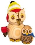 Kuhnert - Dekoration/Holzfigur - Mini Eule Weihnachtsmarktbesuch - ca. 7cm -...