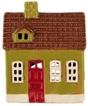 IB Laursen Haus f/Teelicht My Home Town Dachfenster rote T&uuml;r B: 7,7 H: 16,5 L:...