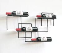 DanDiBo Weinregal Wand Metall Schwarz Wine Line Flaschenregal Flaschenst&auml;nder