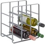 Relaxdays Weinregal, 9 Flaschen, Eisen pulverbeschichtet, Weinhalter stehend, K&uuml;che