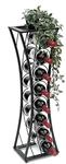 DanDiBo Weinregal Metall Schwarz Stehend Mika 80 cm 96536 Flaschenregal