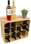 Kistenkolli Altes Land Flaschenregal Henry Holz Natur &ndash; Weinregal f&uuml;r 12...