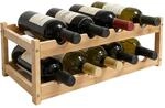 Relaxdays Weinregal, 8 Flaschen, Bambus, HBT 16,5 x 45 x 23,5 cm, Weinhalter f&uuml;r