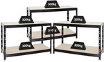 PROREGAL Mega Deal 3X Werkbank Tiger | 300 kg pro Fachboden | HxBxT 90x140x60cm 