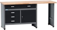 K&uuml;pper Werkbank 12037, Breite 170 cm, 1 T&uuml;r, 4 Schubladen, 300 kg Traglast,...