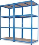 BRB Schwerlastregal/Komplettregal - Stecksystem, 2 x 4 B&ouml;den, Tragkraft je...