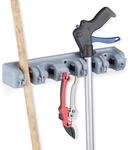 Relaxdays 2 x Ger&auml;tehalter Wandhalterung im Set, 10 Klemmhalter, 12 Klapphaken,