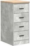 vidaXL Garagen-Aufbewahrungsschrank Betongrau Massivholz Kiefer, Schrank,