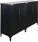 PROREGAL Mega Deal 2X Aktenschrank Elephant abschlie&szlig;bar aus Metall mit Beinen...