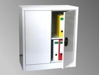 Szagato Stahlschrank 90x80x40 cm, 2 B&ouml;den, Drehverschluss, (RAL7035) lichtgrau