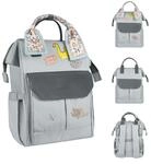 Kikkaboo Wickeltasche Myla Rucksack, Wickeltasche, abnehmbarer Aufkleber Dino,...