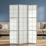 Homestyle4u Shoji Paravent 3-TLG Innen Holz, 179 cm