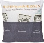 Sofahelden Ruhestandskissen mit Taschen und Deko