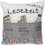 Sofahelden Lesekissen mit Taschen und Deko