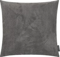 MAGMA Comodo Kissenbezug 50x50 cm - Mittelgrau,- samtig weich kuschelig Cord...