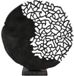 Casablanca modernes Design GILDE Skulptur Osaka schwarz H: 44 cm B: 41 cm T: 10cm