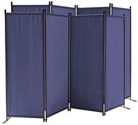 QUICK STAR 2 St&uuml;ck Paravent 4 Teilig 165 x 220 cm Blau - Garten & Balkon...