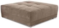 luma-Home 15178/ Polsterhocker XXL, Federkernpolsterung, Braun Taupe