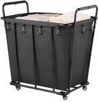 VEVOR W&auml;schewagen W&auml;schesammler 300 L mit 117,9 Tragkraft & Schwenkr&auml;dern &