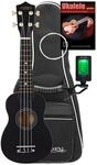Classic Cantabile US-50 BK Sopranukulele Set - Ukulele mit 12 B&uuml;nden -...