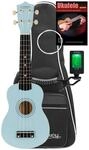 Classic Cantabile US-50 BL Sopranukulele Set - Ukulele mit 12 B&uuml;nden -...