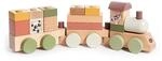 Tiny Love h&ouml;lzerner Stapelzug, Holzzug Baby, Zug Spielzeug Holz mit 3 Waggons und 14