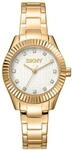 DKNY Quarz Damenuhr Chambers Glitz mit Edelstahlarmband