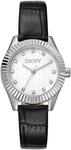 DKNY Quarz Damenuhr Chambers Glitz mit Lederarmband