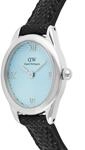 Daniel Wellington Damen-Uhren Analog Quarz One Size, Hellblau, Schwarz, Silber