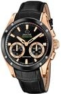 JAGUAR Hybrid Smartwatch Herren Leder Schwarz - 10 ATM, Analog, Musik, Schritte,