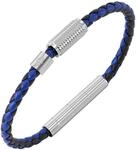 Police Herren-Armband Urban Texture Leder Blau/Schwarz PEAGB0001130