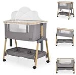 Cangaroo Beistellbett Amo h&ouml;henverstellbar, Moskitonetz, Rollen, Bremse Matratze,
