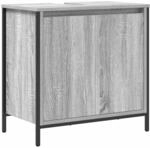 vidaXL Waschbeckenunterschrank Grau Sonoma 60x34,5x60 cm