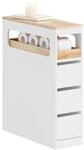 SoBuy Badezimmerschrank Schmal Badschrank mit 3 Schubladen Nischenschrank Holz f&uuml;r