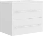 vidaXL Waschbeckenunterschrank mit Einbaubecken Badezimmerschrank Badschrank