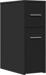 vidaXL Badschrank, Badezimmerschrank Schmal mit Rollen, Nischenschrank Rollschrank