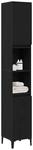vidaXL Badezimmerschrank mit T&uuml;r Schwarz Eichen-Optik 30 x 30 x 190 cm, Elegantes