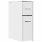 vidaXL Badschrank, Badezimmerschrank Schmal mit Rollen, Nischenschrank Rollschrank