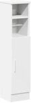 vidaXL Badezimmerschrank mit Rollenhalter Wei&szlig; 20,5x22x90 cm, Badschrank,