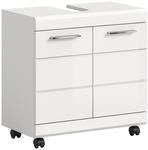 xonox.home &ndash; Waschbeckenunterschrank Scout 60x60x34 cm in Wei&szlig; Hochglanz &ndash;