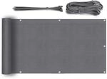 Sekey Balkon Sichtschutz Balkonabdeckung HDPE 220 g/m&sup2;, 75x600cm, Leicht Transparent